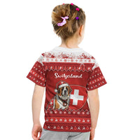 Switzerland Christmas Kid T Shirt Saint Bernard Merry Swissmas - Wonder Print Shop