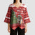Switzerland Christmas Kimono Sleeve Blouse Saint Bernard Merry Swissmas - Wonder Print Shop