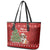 Switzerland Christmas Leather Tote Bag Saint Bernard Merry Swissmas - Wonder Print Shop