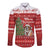 Switzerland Christmas Long Sleeve Button Shirt Saint Bernard Merry Swissmas - Wonder Print Shop