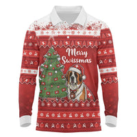 Switzerland Christmas Long Sleeve Polo Shirt Saint Bernard Merry Swissmas - Wonder Print Shop