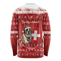 Switzerland Christmas Long Sleeve Shirt Saint Bernard Merry Swissmas - Wonder Print Shop