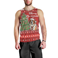 Switzerland Christmas Men Tank Top Saint Bernard Merry Swissmas - Wonder Print Shop
