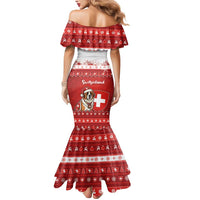 Switzerland Christmas Mermaid Dress Saint Bernard Merry Swissmas - Wonder Print Shop