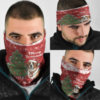 Switzerland Christmas Neck Gaiter Saint Bernard Merry Swissmas - Wonder Print Shop