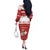 Switzerland Christmas Off The Shoulder Long Sleeve Dress Saint Bernard Merry Swissmas - Wonder Print Shop