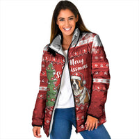 Switzerland Christmas Padded Jacket Saint Bernard Merry Swissmas - Wonder Print Shop