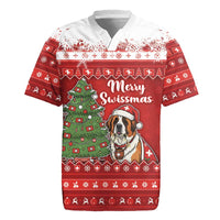 Switzerland Christmas Rugby Jersey Saint Bernard Merry Swissmas - Wonder Print Shop