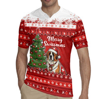 Switzerland Christmas Rugby Jersey Saint Bernard Merry Swissmas - Wonder Print Shop
