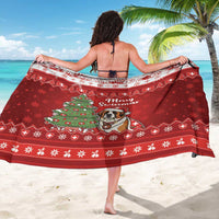 Switzerland Christmas Sarong Saint Bernard Merry Swissmas - Wonder Print Shop