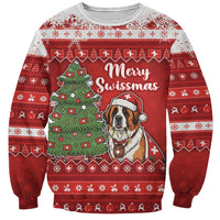 Switzerland Christmas Sweatshirt Saint Bernard Merry Swissmas - Wonder Print Shop