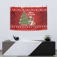 Switzerland Christmas Tapestry Saint Bernard Merry Swissmas - Wonder Print Shop