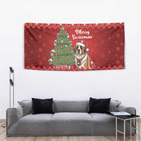 Switzerland Christmas Tapestry Saint Bernard Merry Swissmas - Wonder Print Shop