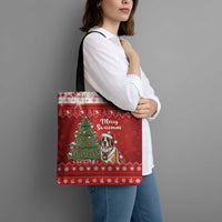 Switzerland Christmas Tote Bag Saint Bernard Merry Swissmas - Wonder Print Shop
