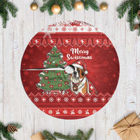 Switzerland Christmas Tree Skirt Saint Bernard Merry Swissmas - Wonder Print Shop