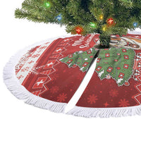 Switzerland Christmas Tree Skirt Saint Bernard Merry Swissmas - Wonder Print Shop