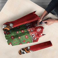 Switzerland Christmas Umbrella Saint Bernard Merry Swissmas - Wonder Print Shop