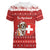 Switzerland Christmas Women V-Neck T-Shirt Saint Bernard Merry Swissmas - Wonder Print Shop