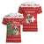Switzerland Christmas Women V-Neck T-Shirt Saint Bernard Merry Swissmas - Wonder Print Shop
