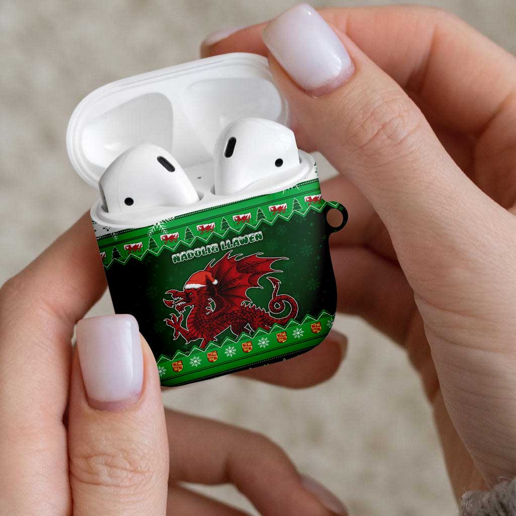 Wales Christmas AirPods Case Cymru Dragon Nadolig Llawen - Wonder Print Shop