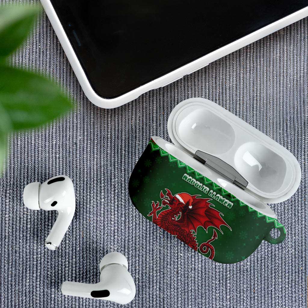 Wales Christmas AirPods Case Cymru Dragon Nadolig Llawen - Wonder Print Shop