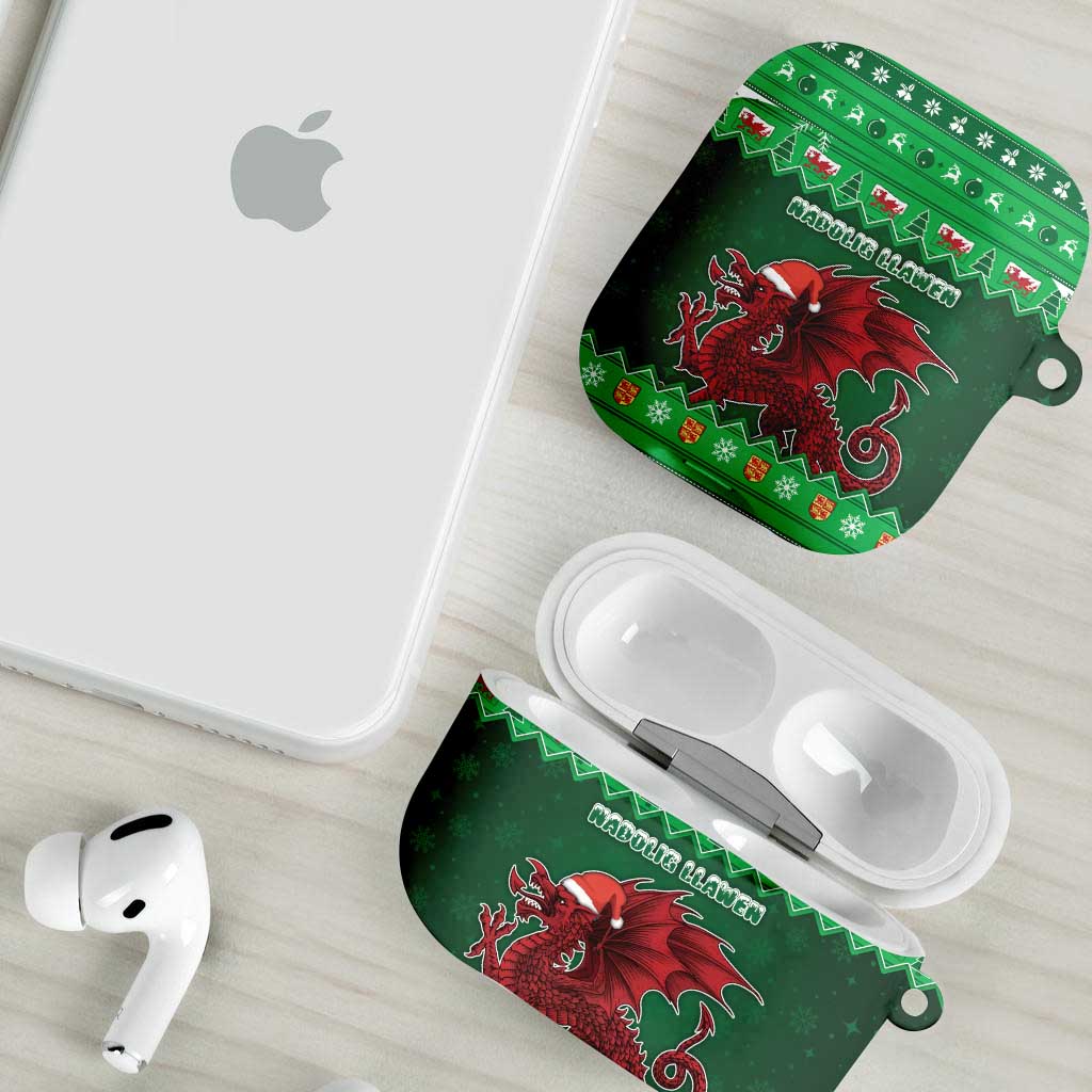 Wales Christmas AirPods Case Cymru Dragon Nadolig Llawen - Wonder Print Shop