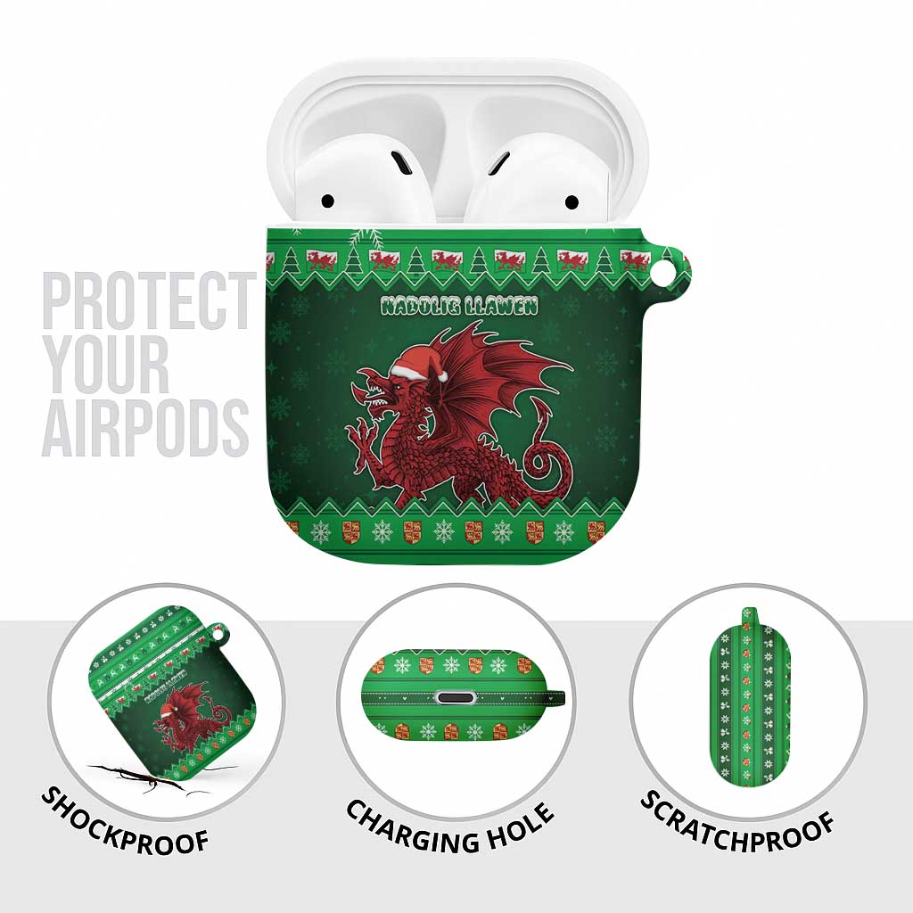 Wales Christmas AirPods Case Cymru Dragon Nadolig Llawen - Wonder Print Shop