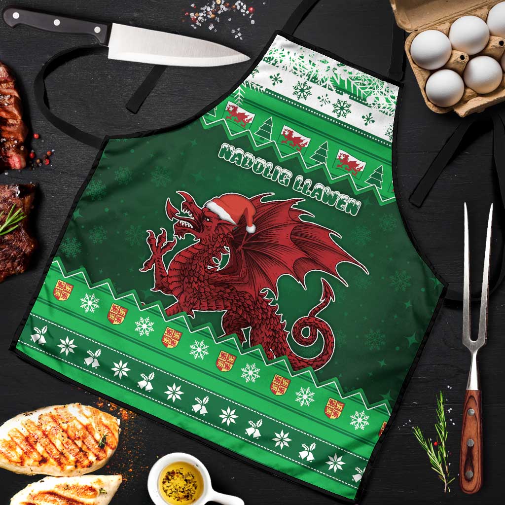Wales Christmas Apron Cymru Dragon Nadolig Llawen - Wonder Print Shop