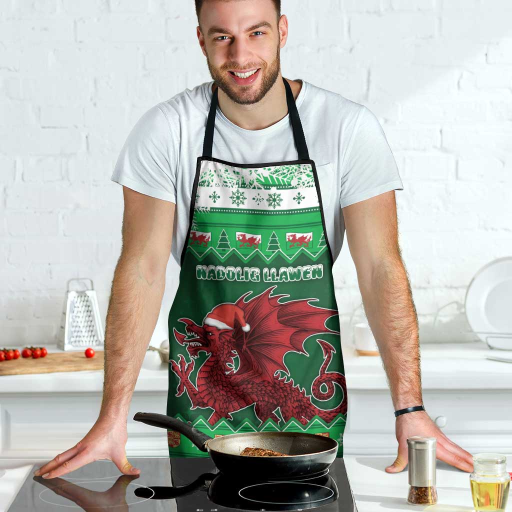 Wales Christmas Apron Cymru Dragon Nadolig Llawen - Wonder Print Shop