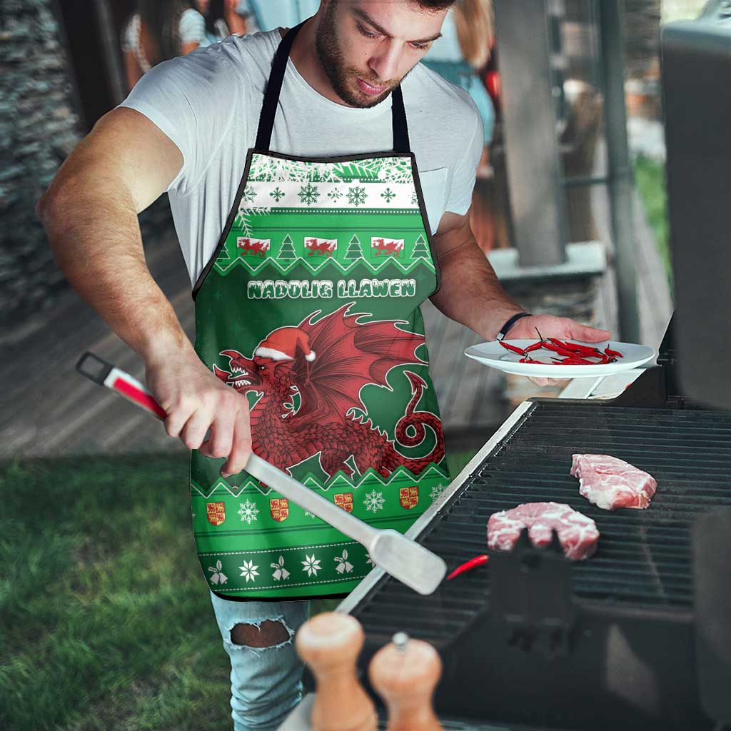 Wales Christmas Apron Cymru Dragon Nadolig Llawen - Wonder Print Shop