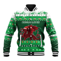 Wales Christmas Baseball Jacket Cymru Dragon Nadolig Llawen - Wonder Print Shop