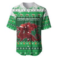 Wales Christmas Baseball Jersey Cymru Dragon Nadolig Llawen - Wonder Print Shop