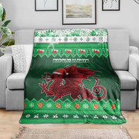 Wales Christmas Blanket Cymru Dragon Nadolig Llawen - Wonder Print Shop