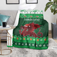 Wales Christmas Blanket Cymru Dragon Nadolig Llawen - Wonder Print Shop