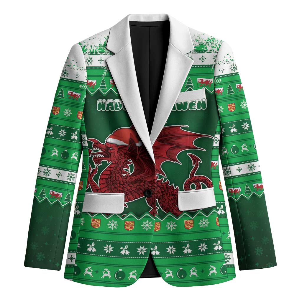 Wales Christmas Blazer Cymru Dragon Nadolig Llawen - Wonder Print Shop