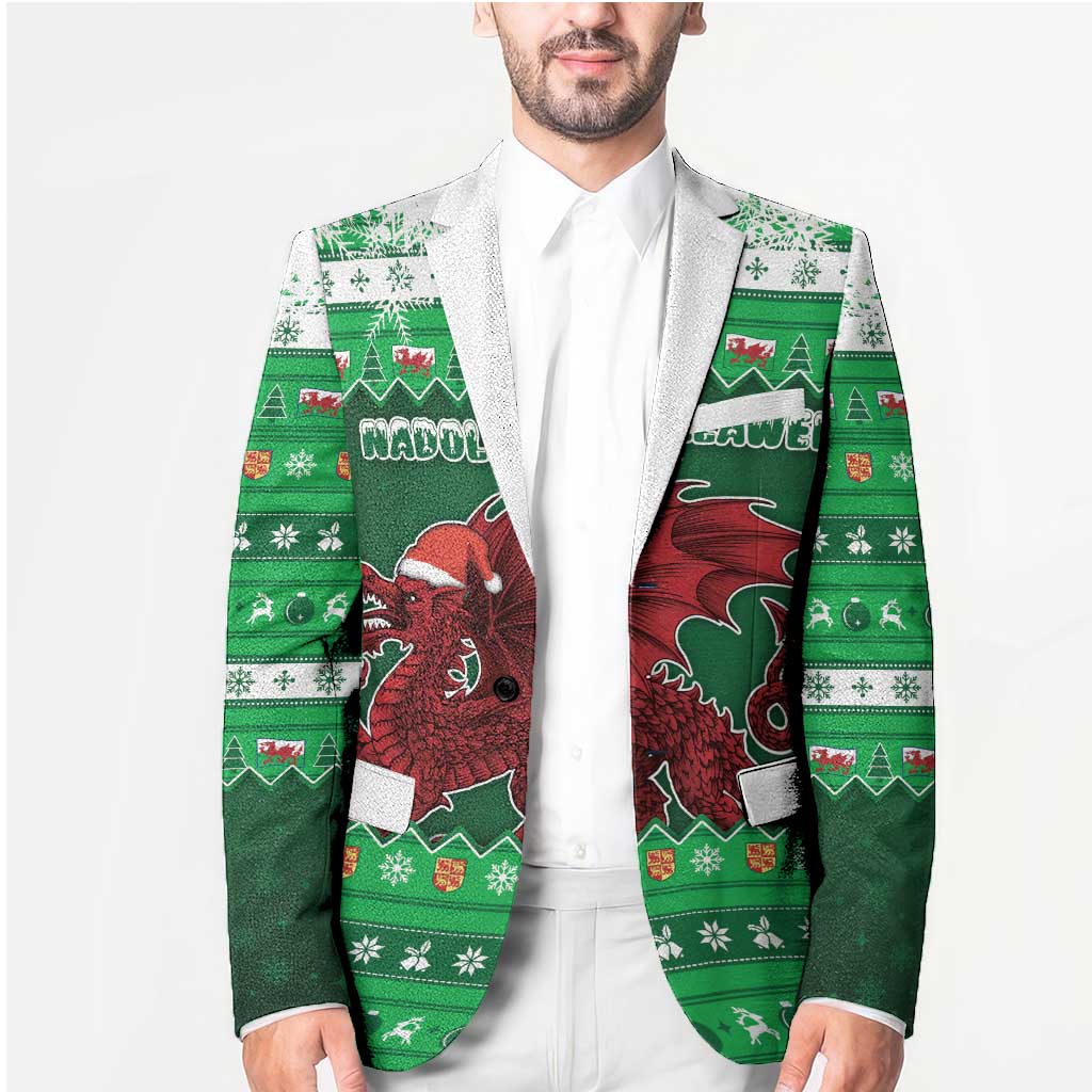 Wales Christmas Blazer Cymru Dragon Nadolig Llawen - Wonder Print Shop