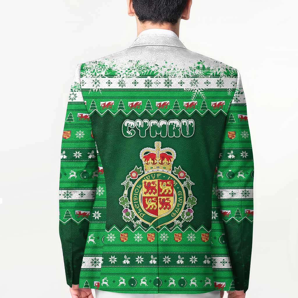 Wales Christmas Blazer Cymru Dragon Nadolig Llawen - Wonder Print Shop