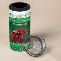 Wales Christmas 4 in 1 Can Cooler Tumbler Cymru Dragon Nadolig Llawen - Wonder Print Shop
