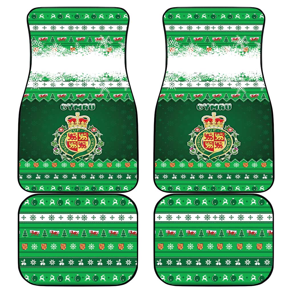 Wales Christmas Car Mats Cymru Dragon Nadolig Llawen - Wonder Print Shop