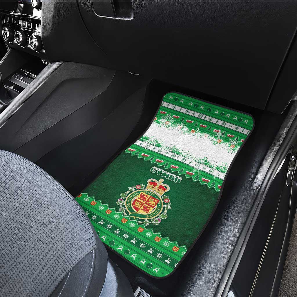 Wales Christmas Car Mats Cymru Dragon Nadolig Llawen - Wonder Print Shop