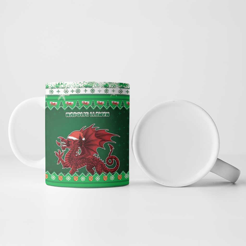 Wales Christmas Ceramic Mug Cymru Dragon Nadolig Llawen - Wonder Print Shop