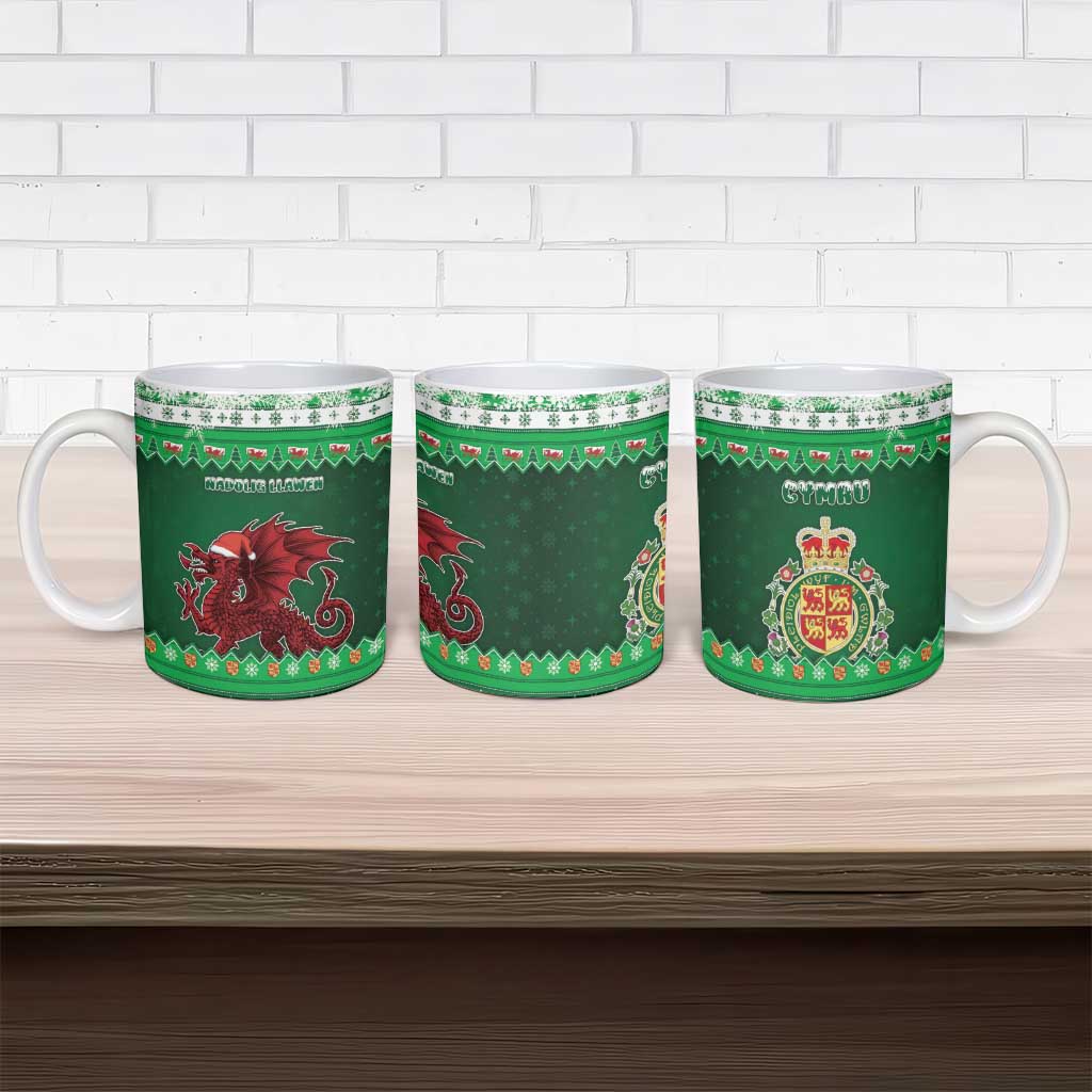 Wales Christmas Ceramic Mug Cymru Dragon Nadolig Llawen - Wonder Print Shop