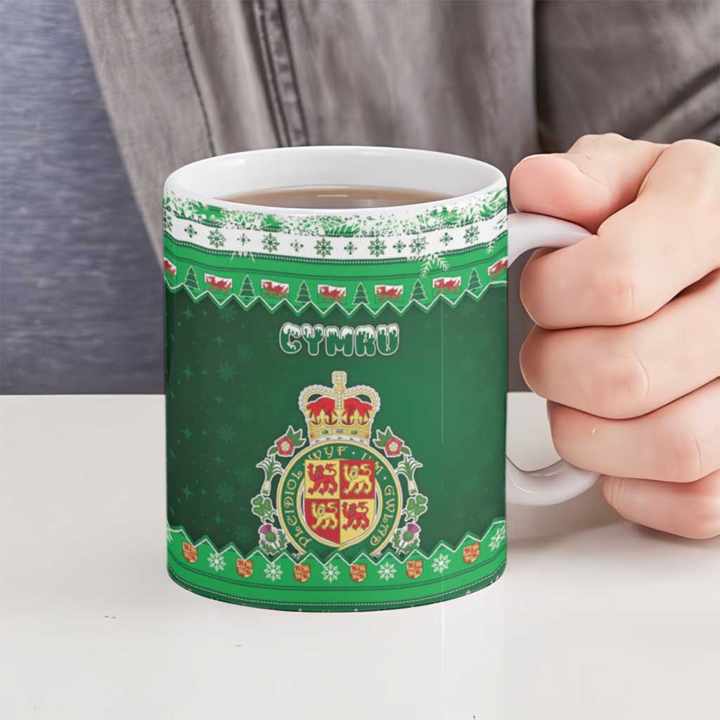 Wales Christmas Ceramic Mug Cymru Dragon Nadolig Llawen - Wonder Print Shop