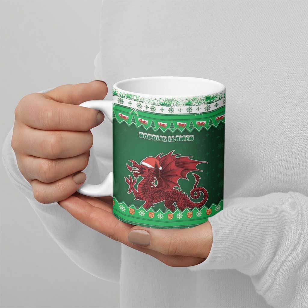 Wales Christmas Ceramic Mug Cymru Dragon Nadolig Llawen - Wonder Print Shop