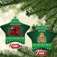 Wales Christmas Ceramic Ornament Cymru Dragon Nadolig Llawen - Wonder Print Shop