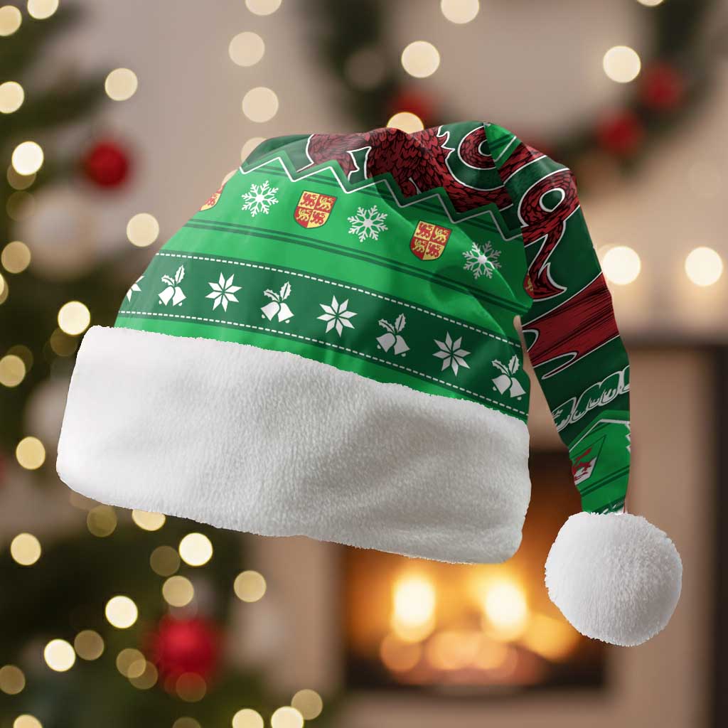 Wales Christmas Santa Hat Cymru Dragon Nadolig Llawen - Wonder Print Shop