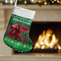 Wales Christmas Stocking Cymru Dragon Nadolig Llawen - Wonder Print Shop