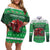 Wales Christmas Couples Matching Off Shoulder Short Dress and Long Sleeve Button Shirt Cymru Dragon Nadolig Llawen - Wonder Print Shop