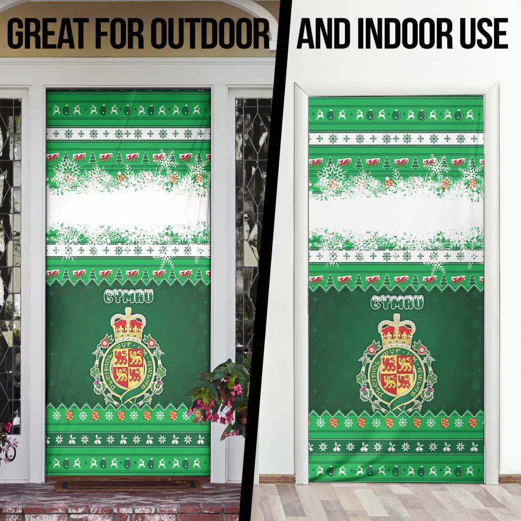 Wales Christmas Door Cover Cymru Dragon Nadolig Llawen - Wonder Print Shop