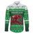 Wales Christmas Family Matching Off The Shoulder Long Sleeve Dress and Hawaiian Shirt Cymru Dragon Nadolig Llawen - Wonder Print Shop